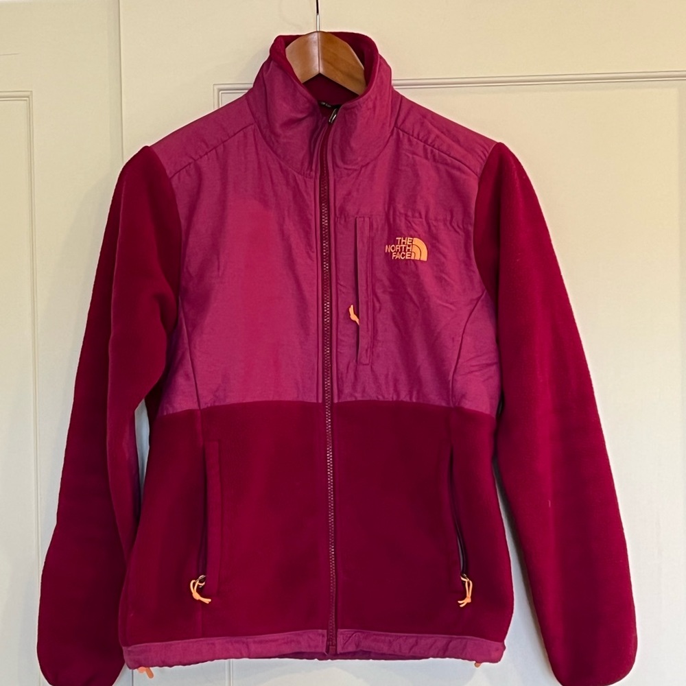 The North Face Womens Denali Nylon/Polartec Fleece Jacket Purplish pink Small